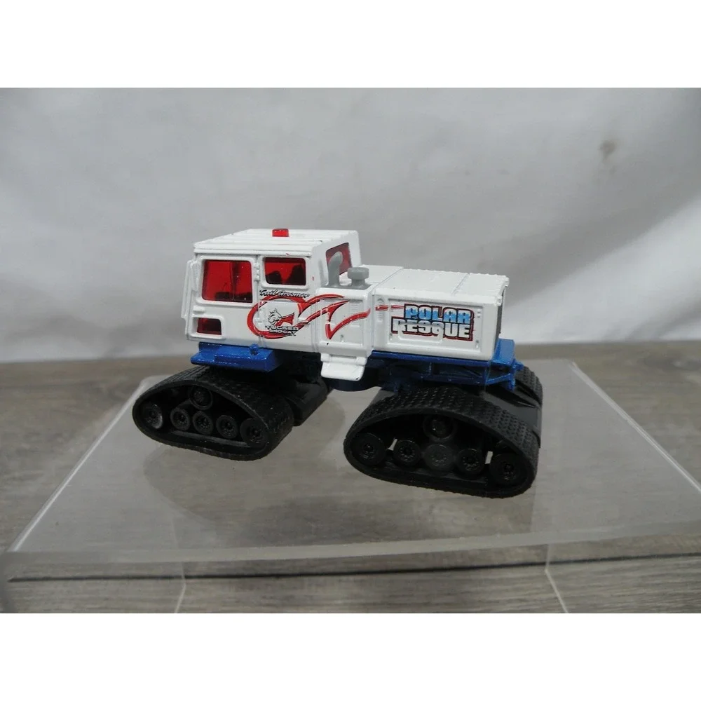 Matchbox Polar Rescue Snowcat Tracked Vehicle Diecast Toy White Blue Black